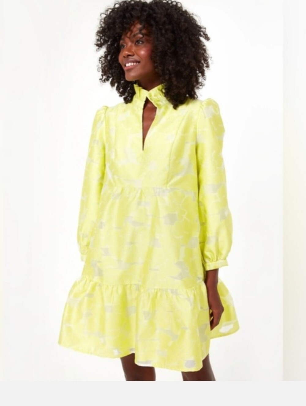 Tuckernuck Citron Fil Coupe Palmerston Dress Formal Bold Vibrant NWT Size L
